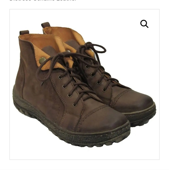 NWOT Italia 1041 Kiki Mid Brown Distressed Leather Boots 37 - Picture 11 of 11